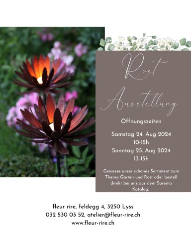 Ausstellung Rost und Garten vom 24. + 25. Aug 24